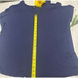 Lane Bryant Cold-Shoulder Navy Blue Top – Size 18/20
